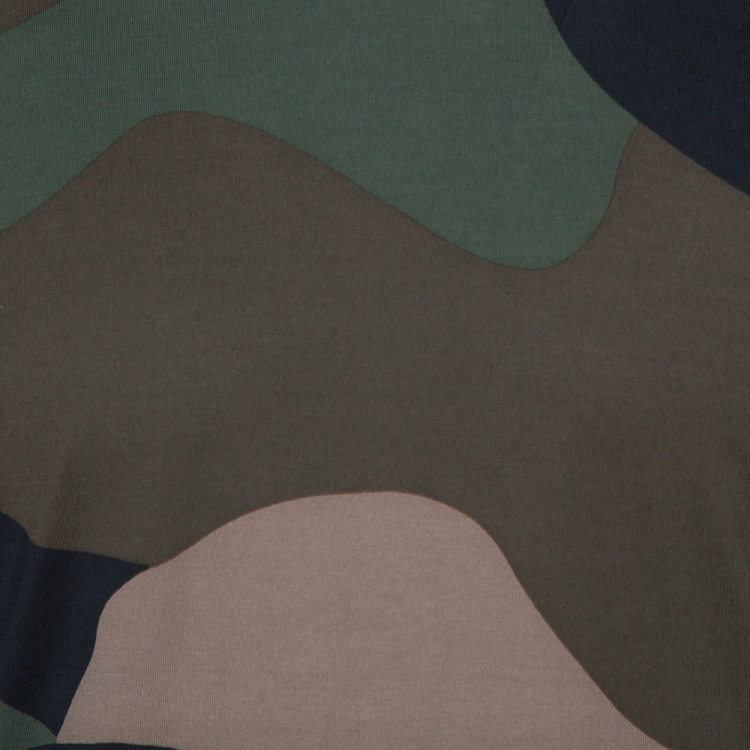 Pre Owned Valentino Green Macrocamouflage Print Cotton Crew Neck T-Shirt XL