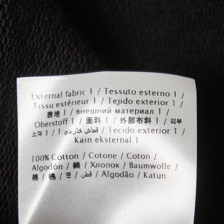 Pre Owned Valentino Black Printed Cotton Knit Hoodie L