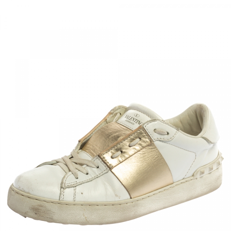 valentino sneakers gold