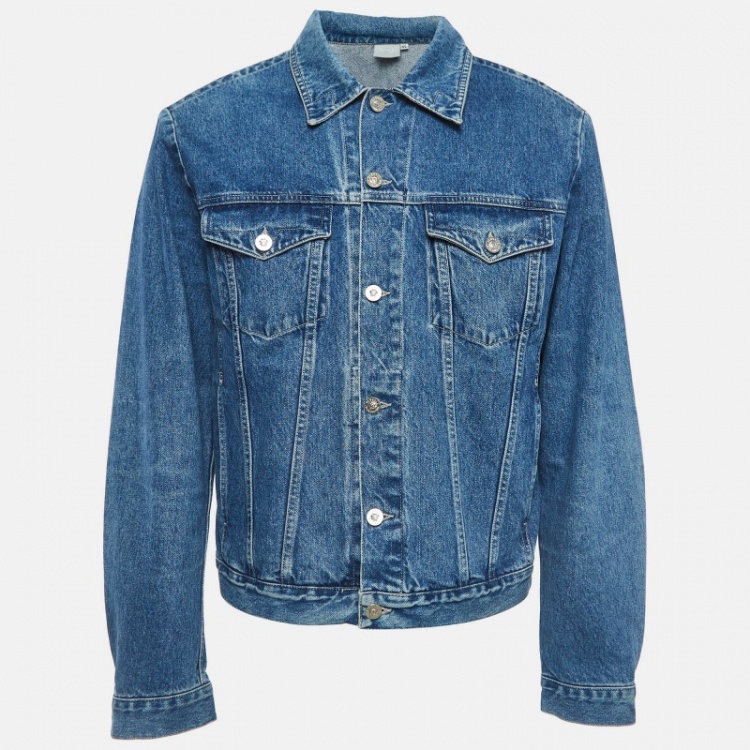 Pre Owned Versace Jeans Couture Blue Denim Button Front Jacket XL