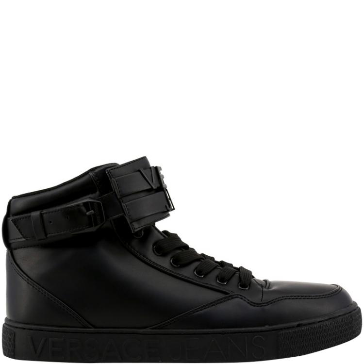 faux leather high top sneakers