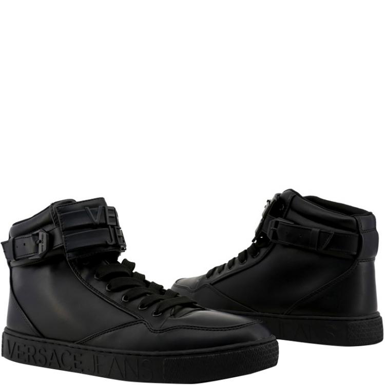 faux leather high top sneakers