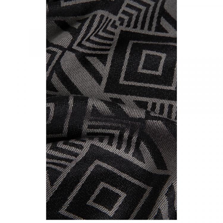 Pre Owned Versace Black Geometric Scarf