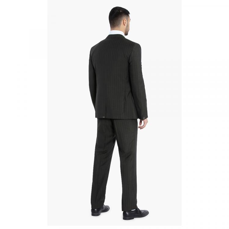 Pre Owned Versace Green Gianni Tailored Fit Suit L (IT 50)