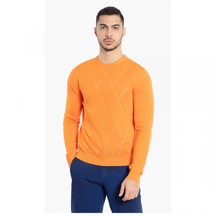 مملوكة مسبقًا Versace Orange Versus Gianni Crew Neck Sweater XS (IT 44)