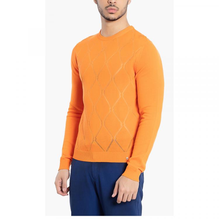مملوكة مسبقًا Versace Orange Versus Gianni Crew Neck Sweater XS (IT 44)