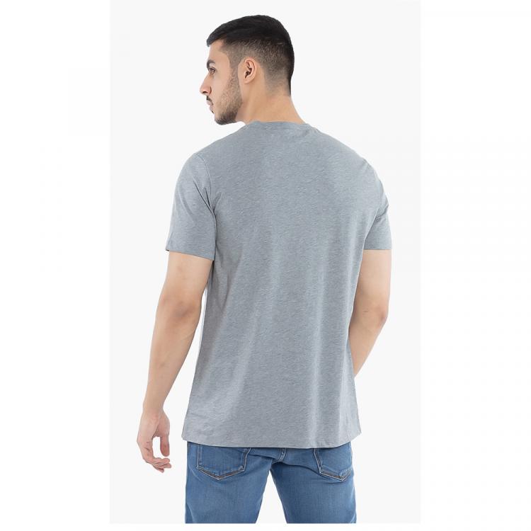 Pre Owned Versace Grey Logo Graphic Print T-Shirt L