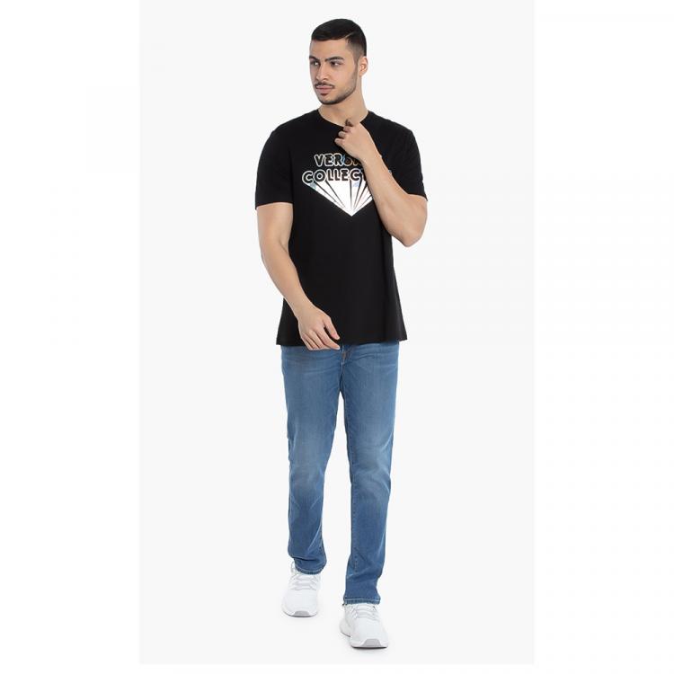 Pre Owned Versace Black Logo Graphic Print T-Shirt L
