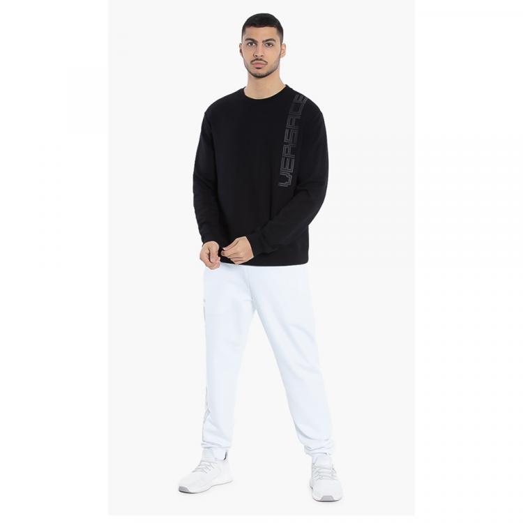 Pre Owned Versace Black Logo Cotton Sweatshirt L