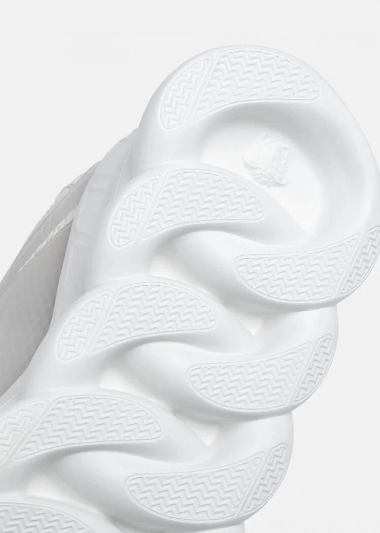 Pre Owned Versace White Chain Reaction Sneakers Size EU 40.5