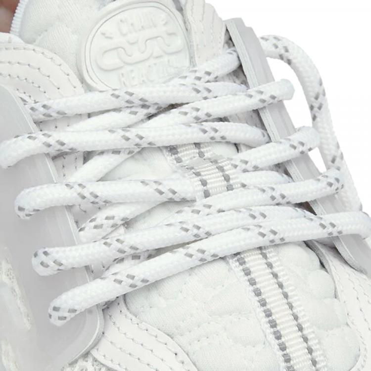 Pre Owned Versace White Chain Reaction Sneakers Size EU 41.5