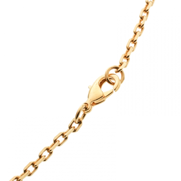 Pre Owned Versace Medusa Tag Gold Tone Pendant Necklace