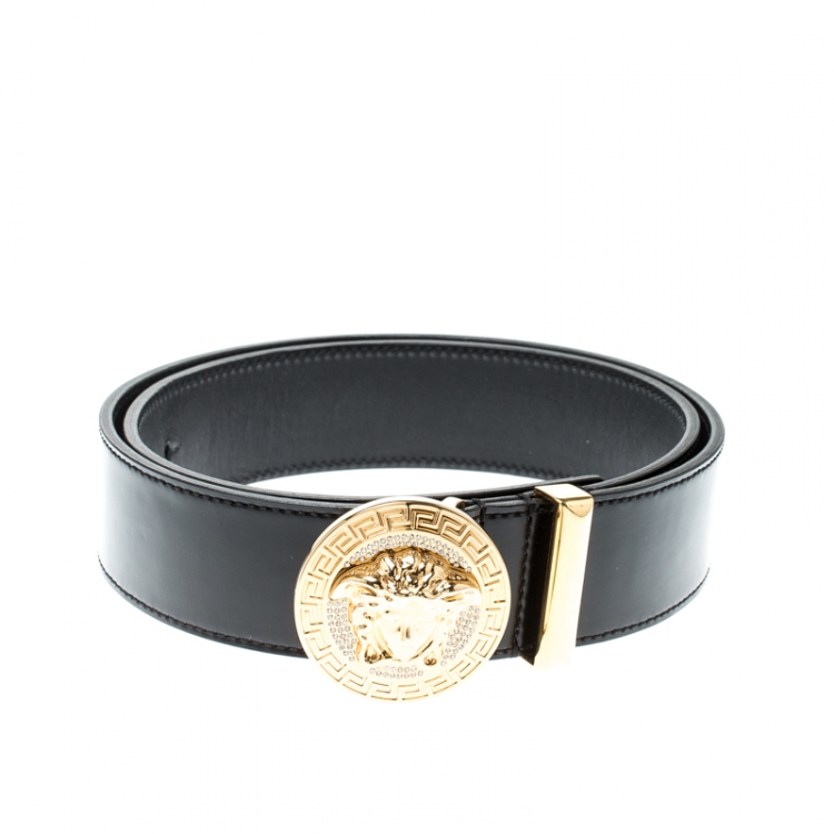 Versace Black Leather Medusa Buckle Belt 90CM Versace | TLC