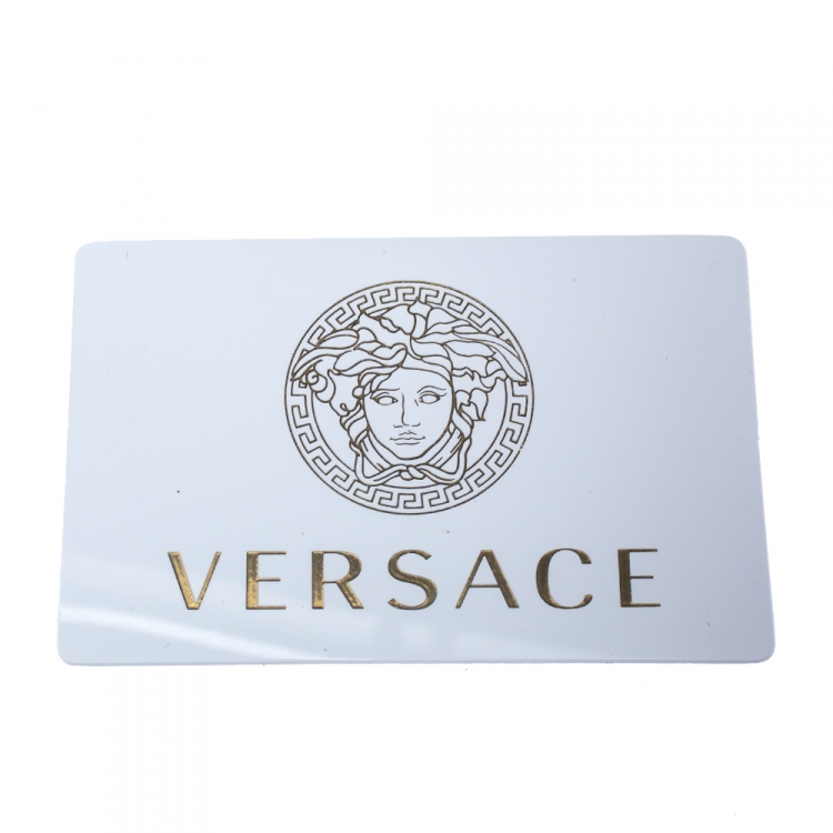 Pre Owned Versace Medusa Gold Tone Chain Link Medallion Pendant Necklace