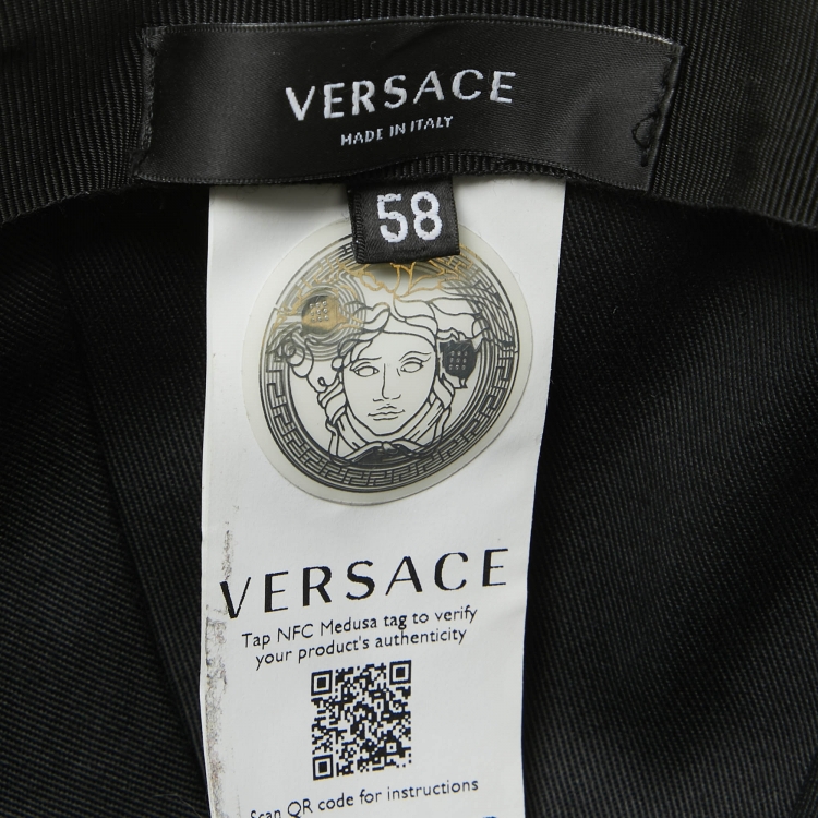 Pre Owned Versace Medusa Greca Barocco Printed Curved Peak Baseball Cap