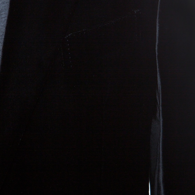 Pre Owned Versace Black Velvet Tailored Blazer XXL