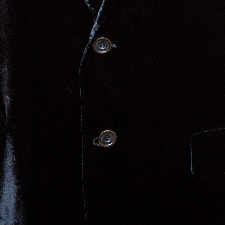 Pre Owned Versace Black Velvet Tailored Blazer XXL