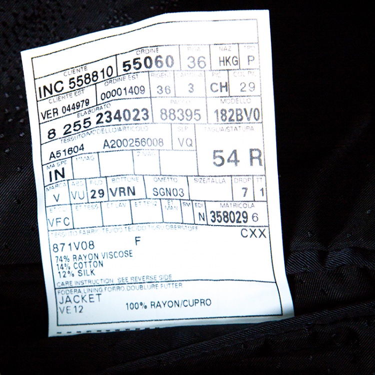 Pre Owned Versace Black Velvet Tailored Blazer XXL