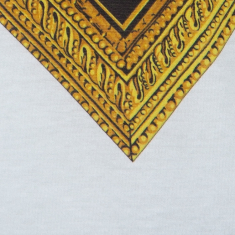 Pre Owned Versace White Cotton Baroque Print T-Shirt M