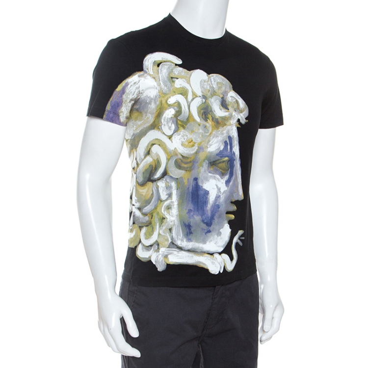 Versace Medusa Painted Cotton Short Sleeve T-Shirt XS Versace | TLC