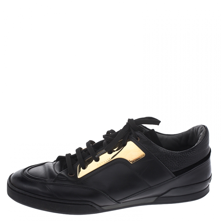 Versace Leather Gold Plate Low Top Sneakers Size 42 Versace | TLC
