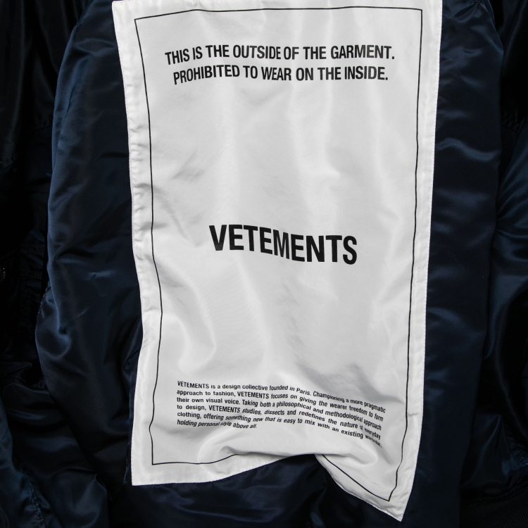 Pre Owned Vetements Black Padded Zip Front Puffer Jacket M