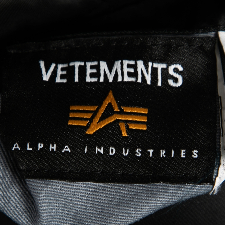 Pre Owned Vetements Black Padded Zip Front Puffer Jacket M
