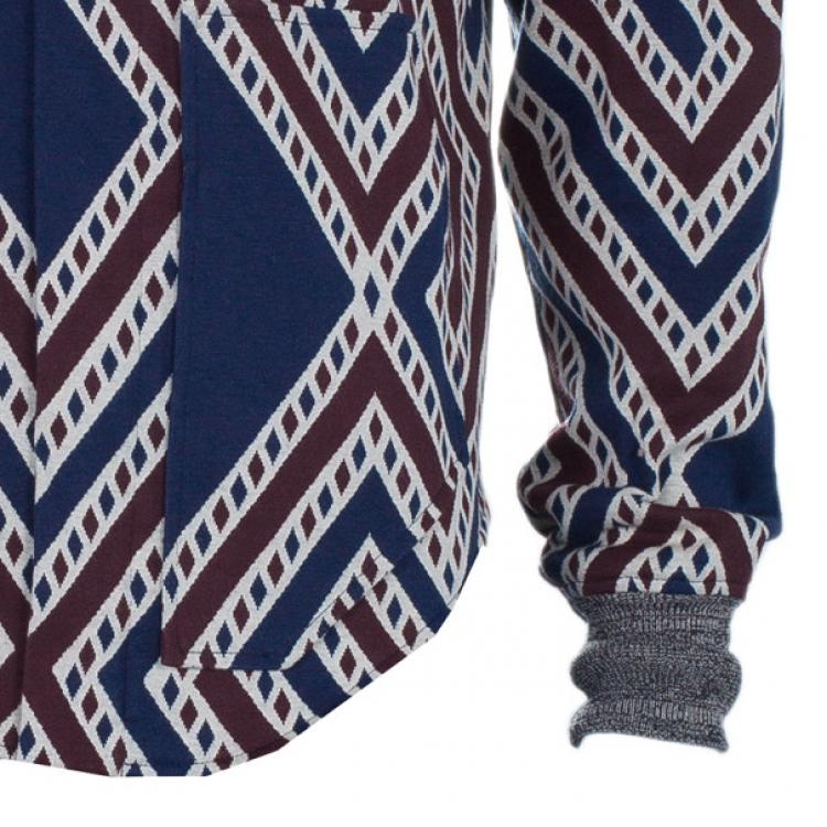 Pre Owned Vivienne Westwood Men's Geometric Print Bomber Jacket L