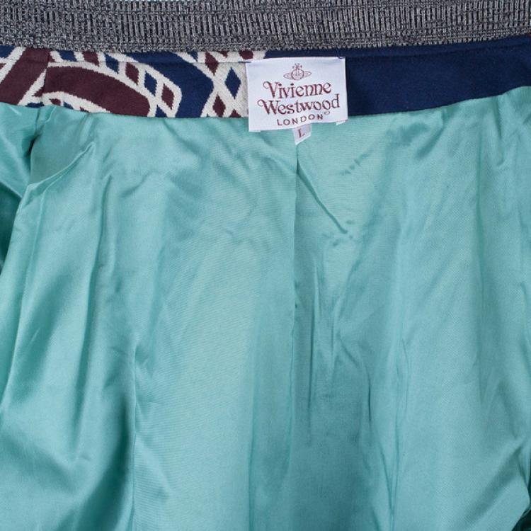 Pre Owned Vivienne Westwood Men's Geometric Print Bomber Jacket L