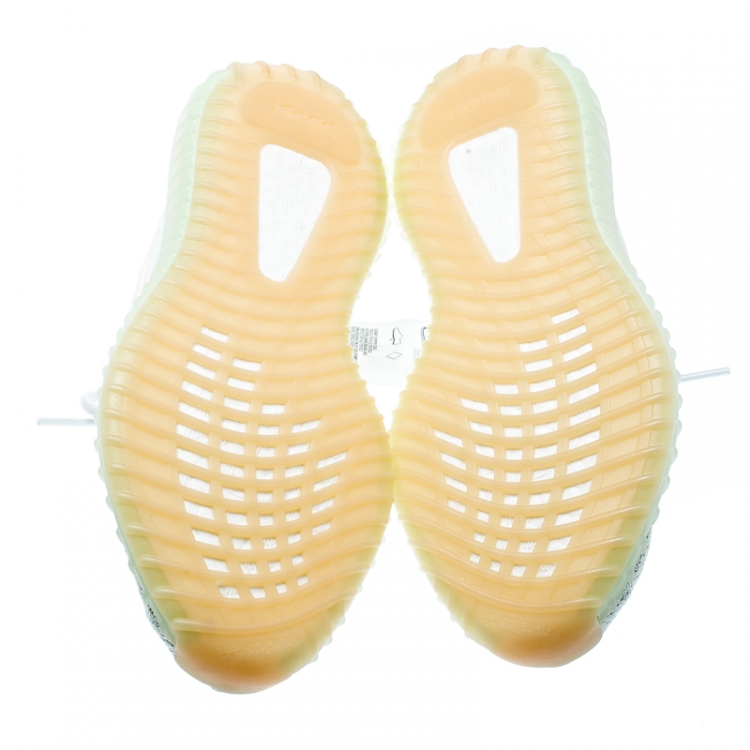 Pre Owned Yeezy x Adidas Light Green Cotton Knit Boost 350 V2 Hyperspace Sneakers Size 42.5