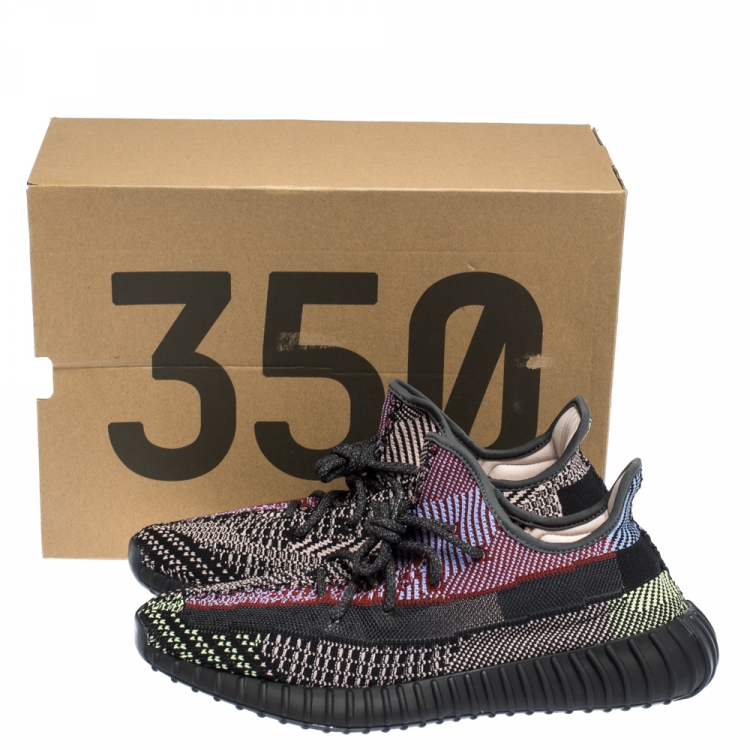 Pre Owned Yeezy Multicolor Yecheil Cotton Knit Boost 350 V2 Sneakers Size 46