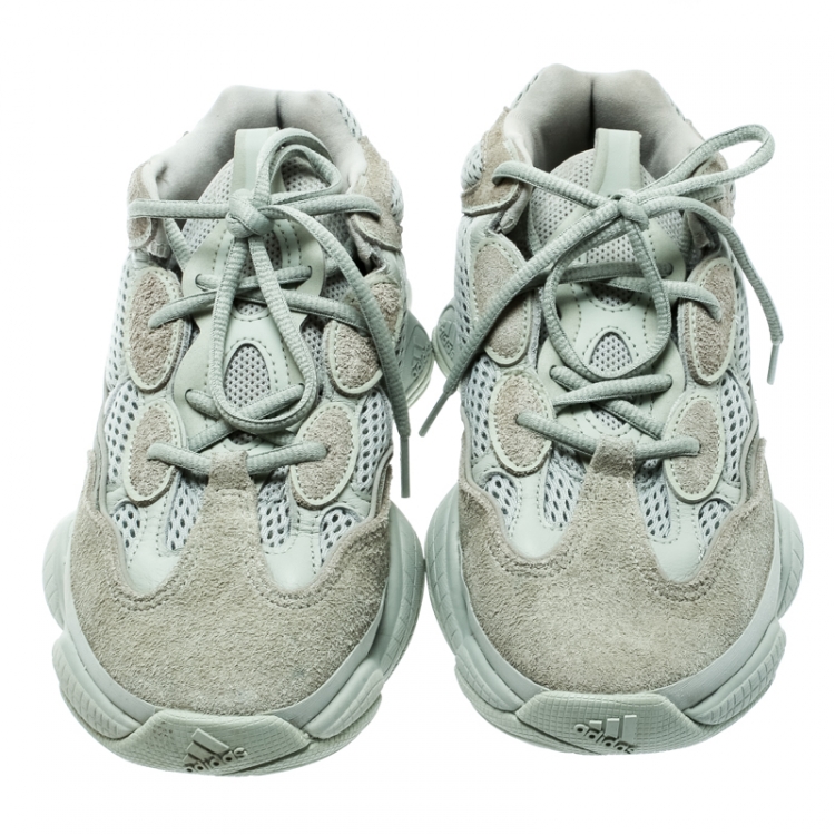 Pre Owned Yeezy x Adidas Salt Mesh And Suede 500 Sneakers Size 40