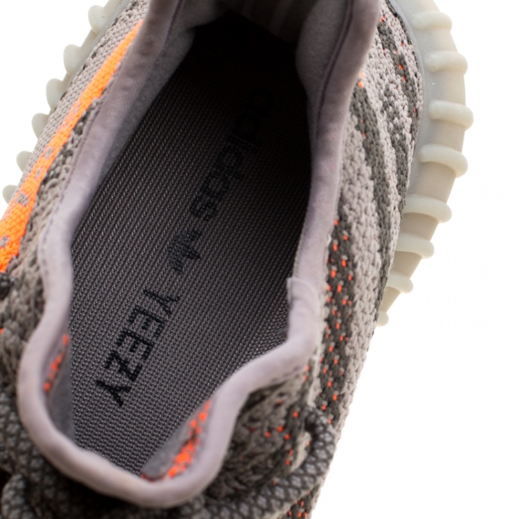 Pre Owned Yeezy x Adidas Two Tone Cotton Knit Boost 350 v2 Zebra Sneakers Size 38.5