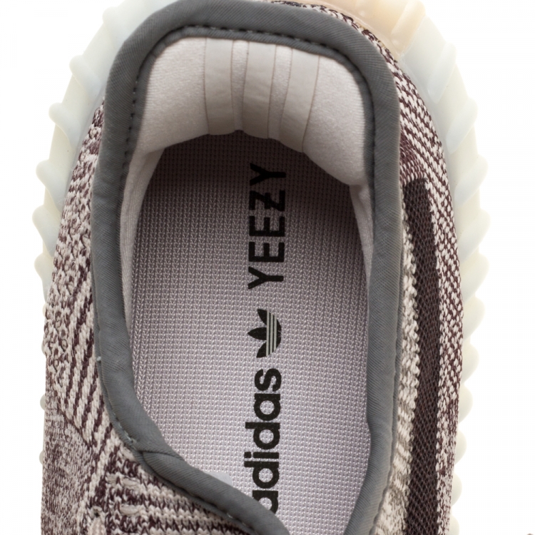 Pre Owned Yeezy x Adidas Black/Grey Cotton Knit Boost 350 V2 Zyon Sneakers Size 44