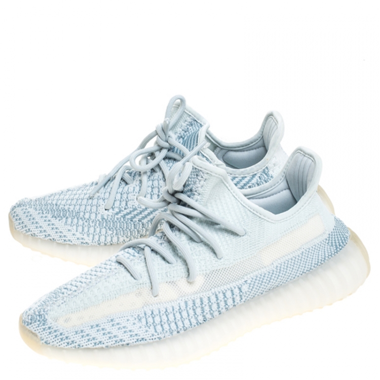 blue and white yeezys