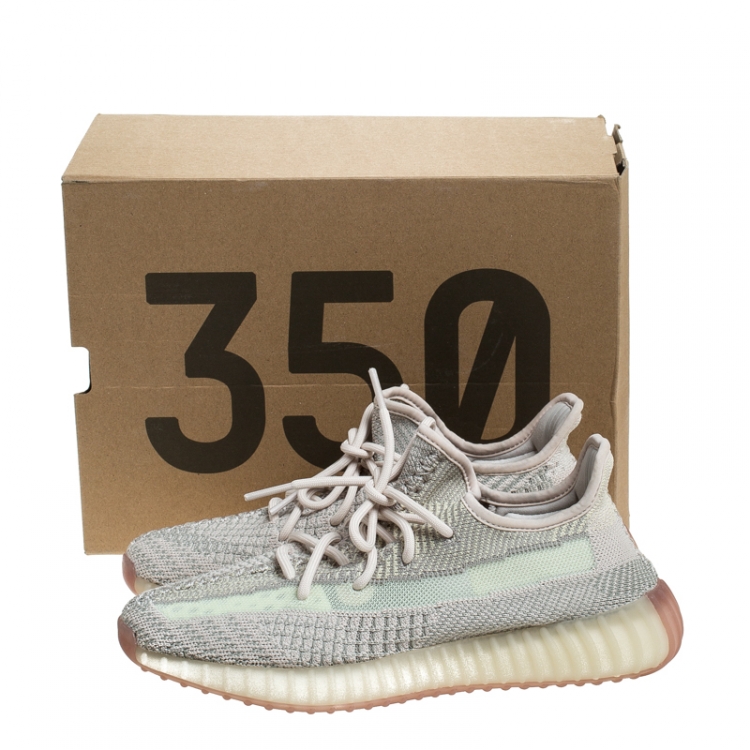 مملوكة مسبقًا Yeezy x Adidas Multicolor Cotton Knit And Mesh Boost 350 V2 Sneakers Size 41.5