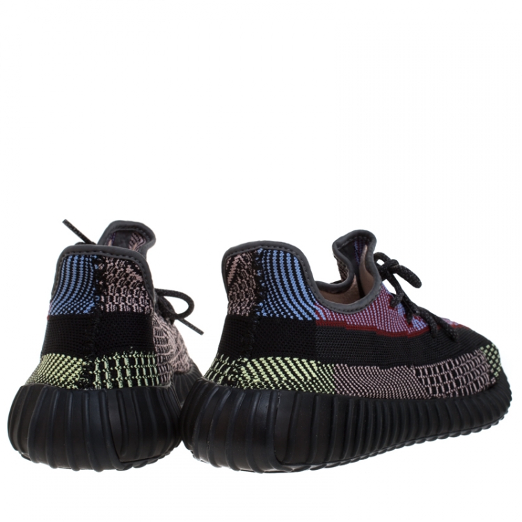 Pre Owned Yeezy x Adidas Multicolor Cotton Knit Boost 350 V2 Sneakers Size 46