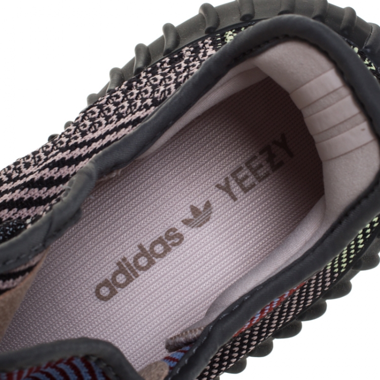 Pre Owned Yeezy x Adidas Multicolor Cotton Knit Boost 350 V2 Sneakers Size 46