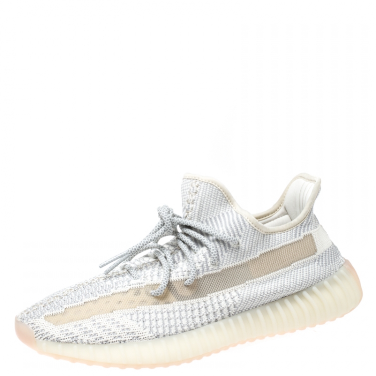 Yeezy x Adidas White/Grey Knit Fabric Boost 350 V2 Synth Non-Reflective  Sneakers Size 45.5 Yeezy x Adidas | TLC