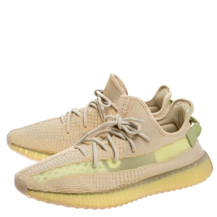 Yeezy Flax Cotton Knit Boost 350 V2 Sneakers Size 47.5 Yeezy | The ...