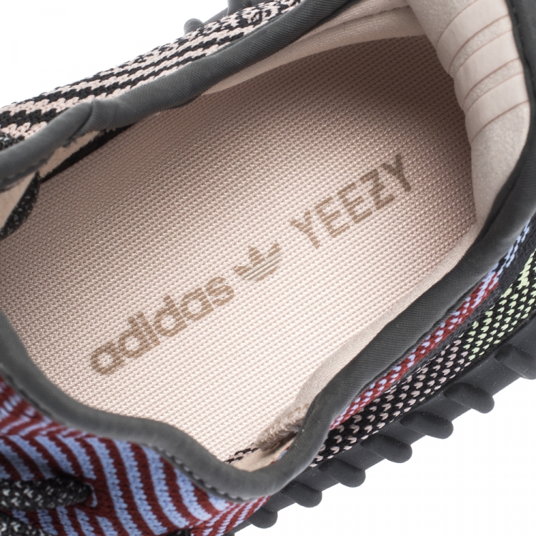 Pre Owned Yeezy x Adidas Multicolor Cotton Knit Boost 350 V2 Sneakers Size 46