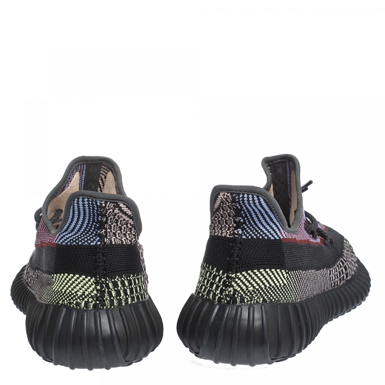 Pre Owned Yeezy x Adidas Multicolor Cotton Knit Boost 350 V2 Sneakers Size 46