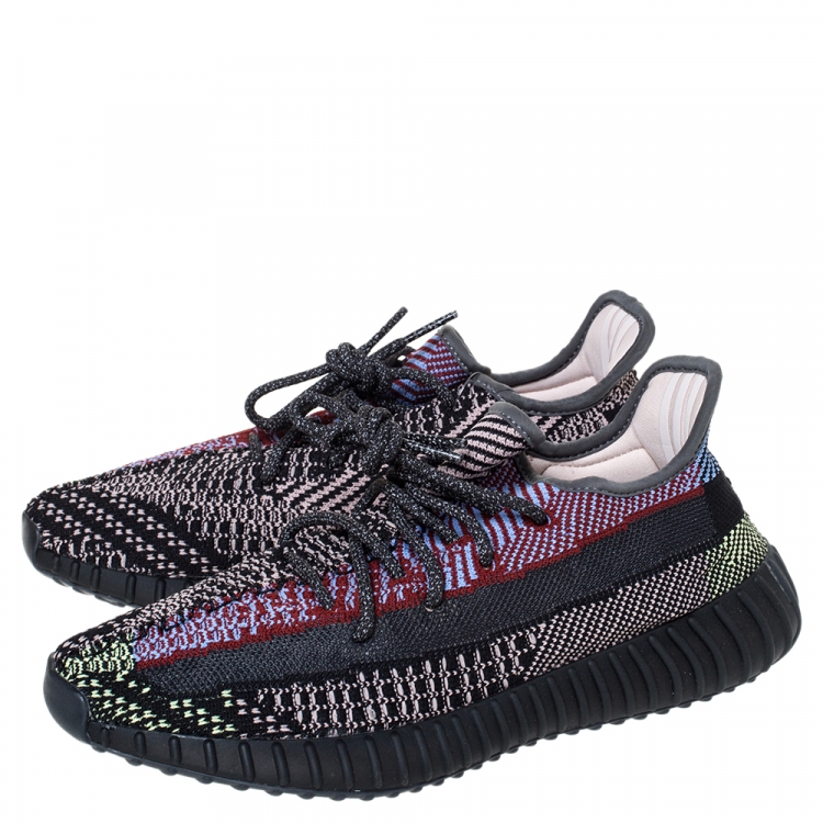 Pre Owned Yeezy x Adidas Multicolor Cotton Knit Boost 350 V2 Yecheil Sneakers Size 42.5