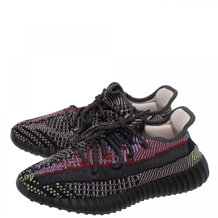 Pre Owned Yeezy x Adidas Multicolor Yecheil Cotton Knit Boost 350 V2 Sneakers Size 40.5