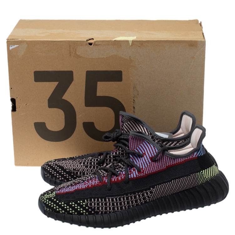 Pre Owned Yeezy x Adidas Multicolor Yecheil Cotton Knit Boost 350 V2 Sneakers Size 46