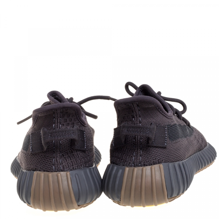Pre Owned Yeezy x Adidas Dark Grey Cotton Knit Boost 350 V2 Cinder Sneakers Size 41 1/3