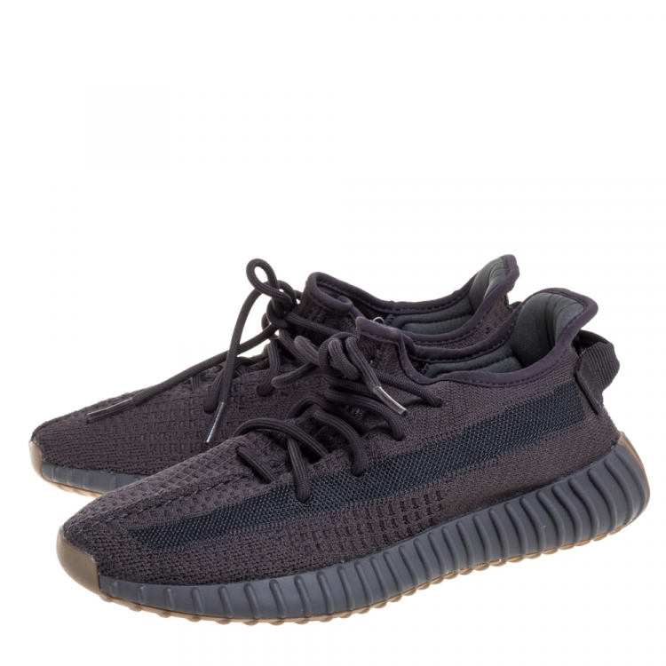 Pre Owned Yeezy x Adidas Dark Grey Cotton Knit Boost 350 V2 Cinder Sneakers Size 41 1/3