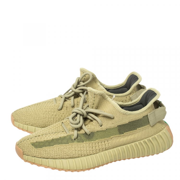 Pre Owned Yeezy x Adidas Boost 350 V2 Sulfur Sneakers Size 42