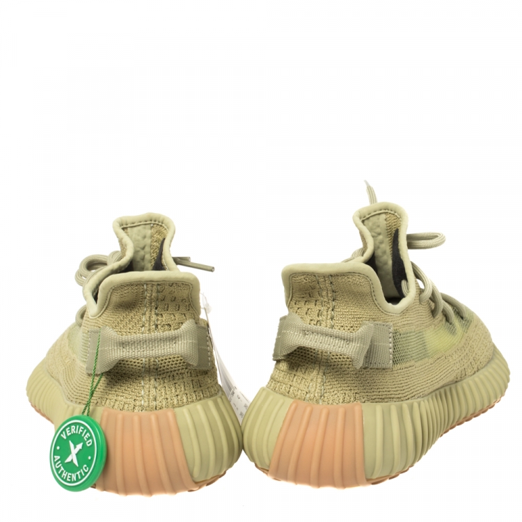 Pre Owned Yeezy x Adidas Boost 350 V2 Sulfur Sneakers Size 42