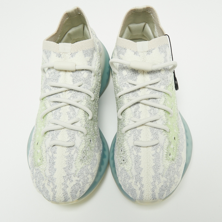 Pre Owned Yeezy x Adidas Blue/Green Knit Fabric Yeezy Boost 380 Alien Blue Sneakers Size 40